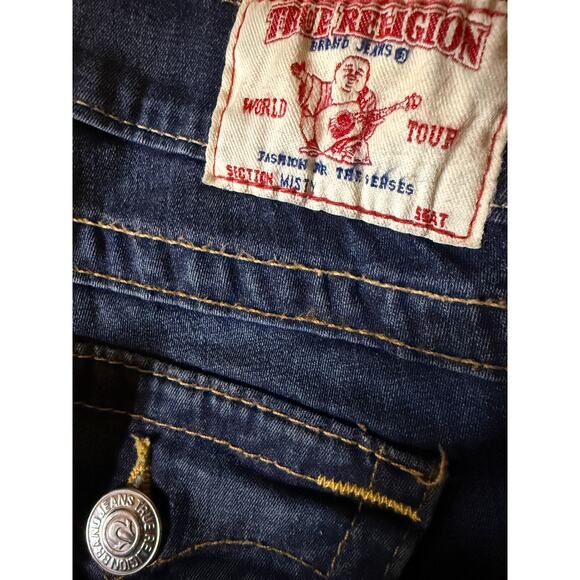True Religion Misty Skinny Low-Rise Jeans, Dark Wash, Size 25 - Picture 5 of 6